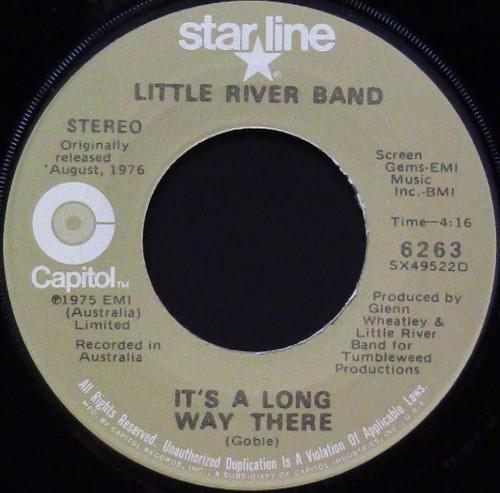 Little River Band - It's A Long Way There (7", Single, RE)