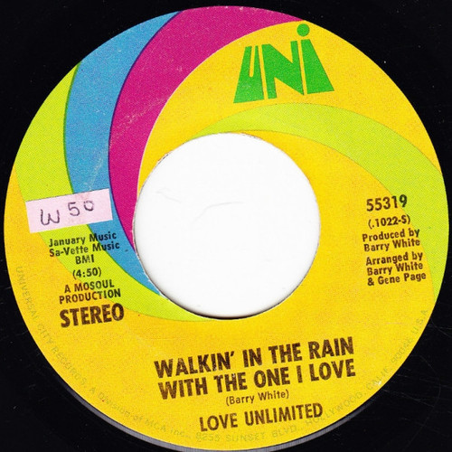 Love Unlimited - Walkin' In The Rain With The One I Love (7", Single)