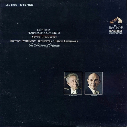 Beethoven* - Arthur Rubinstein, Boston Symphony Orchestra / Erich Leinsdorf - "Emperor" Concerto (LP, RP)
