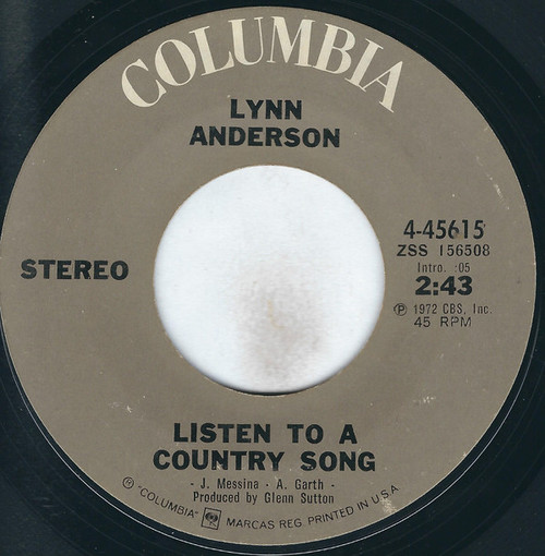 Lynn Anderson - Listen To A Country Song / That's What Loving You Has Meant To Me (7", Single, Styrene, Ter)