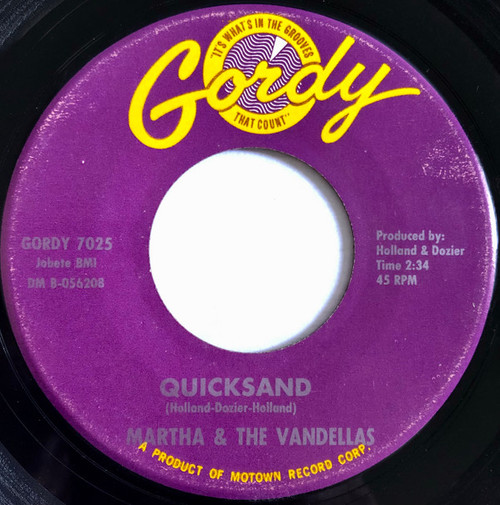 Martha & The Vandellas* - Quicksand / Darling, I Hum Our Song (7", Single)