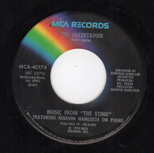 Marvin Hamlisch - Music From "The Sting" (7", Single, Glo)