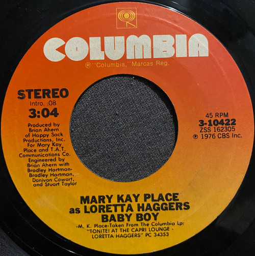 Mary Kay Place As Loretta Haggers* - Baby Boy (7", Single, Pit)
