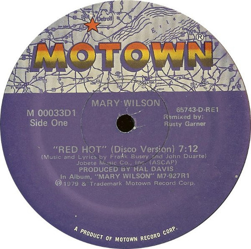 Mary Wilson - Red Hot / Midnight Dancer (12")