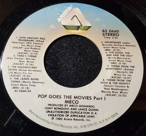 Meco* - Pop Goes The Movies (7", Mixed)
