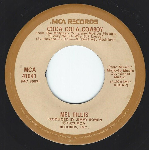 Mel Tillis - Coca Cola Cowboy / Cottonmouth (7")