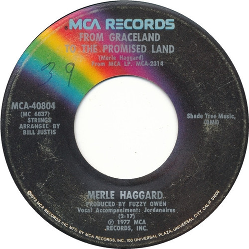 Merle Haggard - From Graceland To The Promised Land (7", Single, Glo)