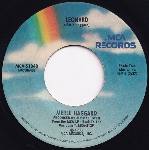 Merle Haggard - Leonard (7", Single, Pin)