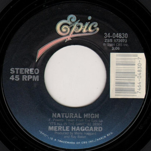 Merle Haggard - Natural High (7", Styrene, Car)