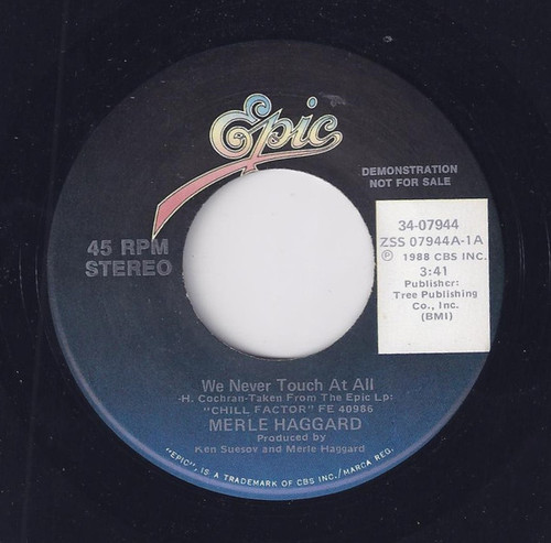 Merle Haggard - We Never Touch At All (7", Promo)