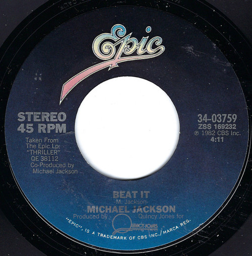 Michael Jackson - Beat It (7", Single, Styrene, Pit)