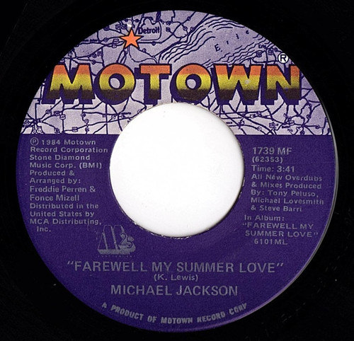 Michael Jackson - Farewell My Summer Love / Call On Me (7", Single)