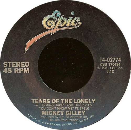 Mickey Gilley - Tears Of The Lonely (7", Styrene, Pit)