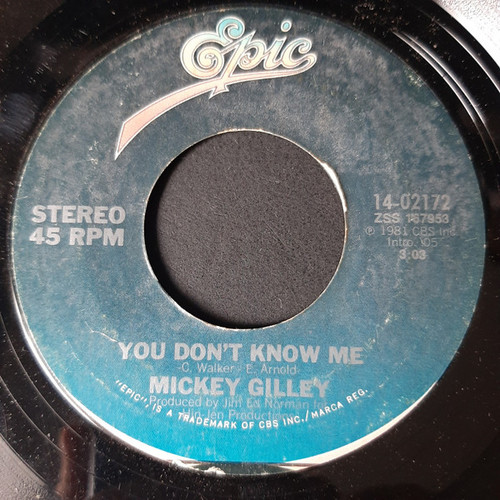 Mickey Gilley - You Don't Know Me / Jukebox Argument (7", Styrene, Pit)