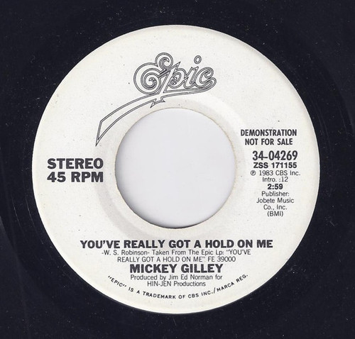 Mickey Gilley - You've Really Got A Hold On Me (7", Promo)