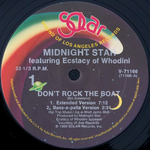 Midnight Star Featuring Ecstacy Of Whodini* - Don't Rock The Boat (12")
