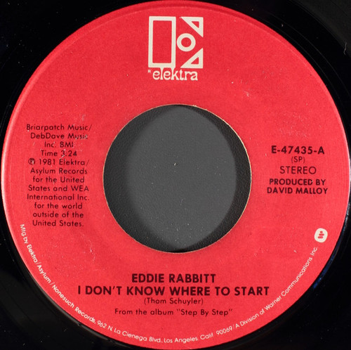 Eddie Rabbitt - I Don't Know Where To Start (7", Spe)