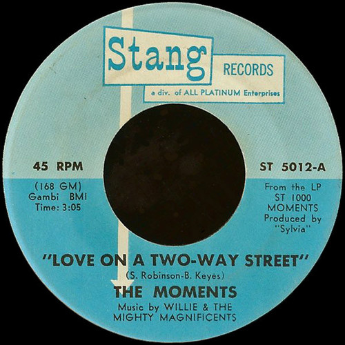 The Moments - Love On A Two-Way Street (7", Single, MSI)