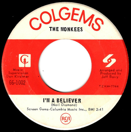 The Monkees - I'm A Believer (7", Single)