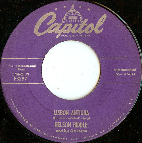 Nelson Riddle And His Orchestra - Lisbon Antigua / Robin Hood (7", Single, Scr)