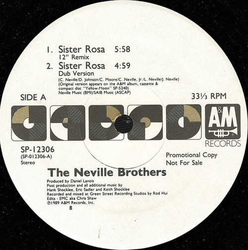 The Neville Brothers - Sister Rosa (12", Single, Promo)
