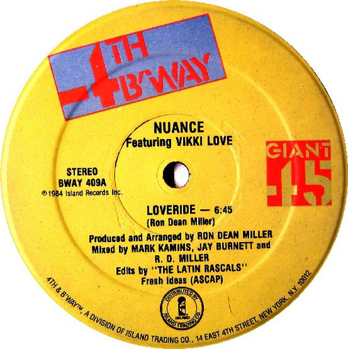 Nuance Featuring Vikki Love - Loveride (12")