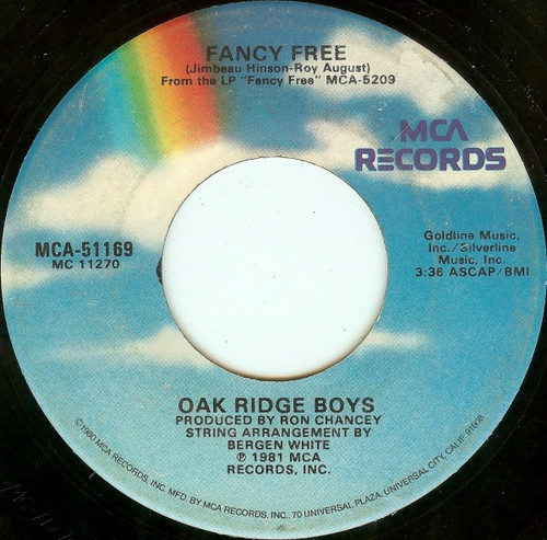 The Oak Ridge Boys - Fancy Free / How Long Has It Been (7", Glo)