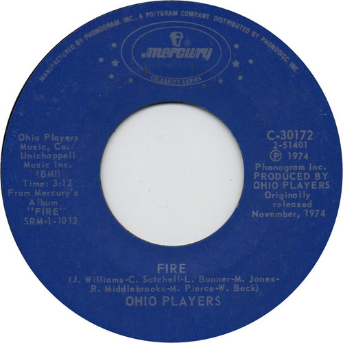 Ohio Players - Fire / Sweet Sticky Thing (7", Single, RE, Styrene, Blu)