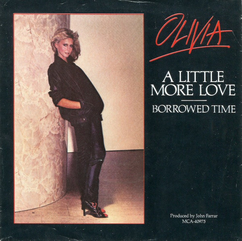 Olivia Newton-John - A Little More Love (7", Single, Glo)