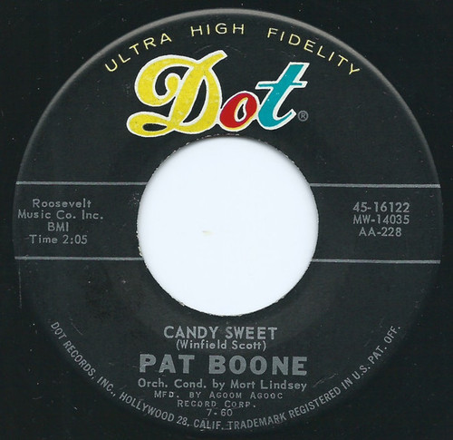 Pat Boone - Candy Sweet / Delia Gone (7", Single)