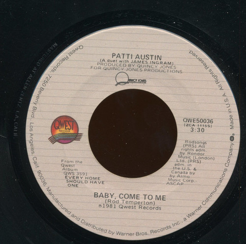 Patti Austin - Baby, Come To Me / Solero (7", Spe)