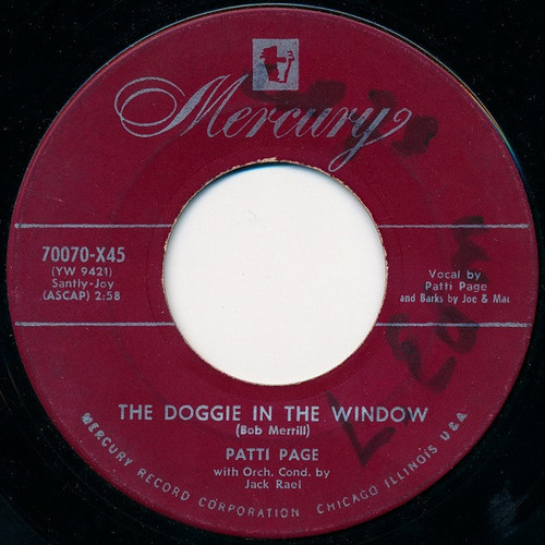 Patti Page - The Doggie In The Window / My Jealous Eyes (7")