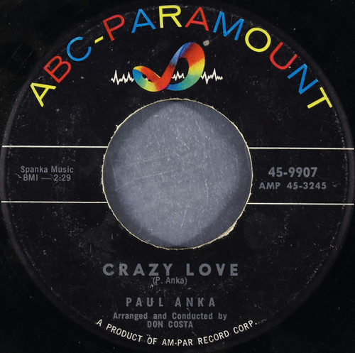 Paul Anka - Crazy Love / Let The Bells Keep Ringing (7")