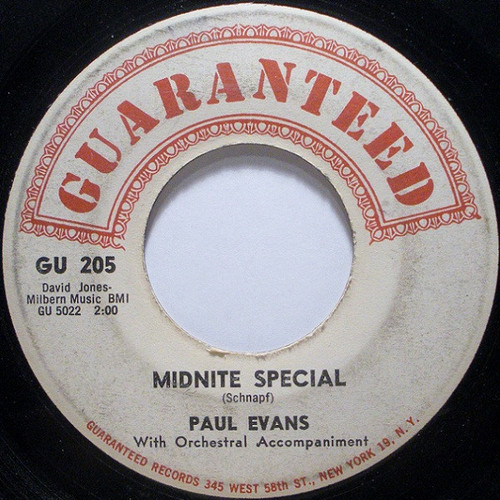 Paul Evans - Midnite Special / Since I Met You Baby (7", Single)