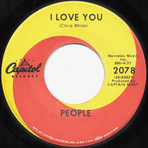 People (4) - I Love You / Somebody Tell Me My Name (7", Single, Scr)