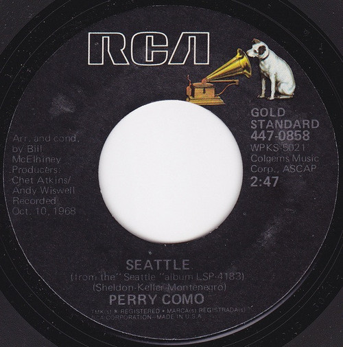 Perry Como - Seattle / It's Impossible (7", Single, RE)