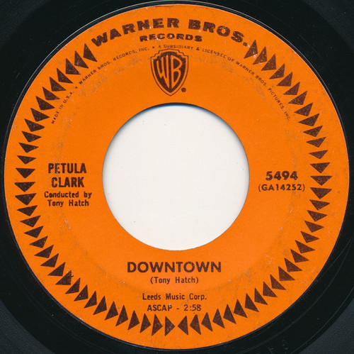 Petula Clark - Downtown (7", Single, Styrene)