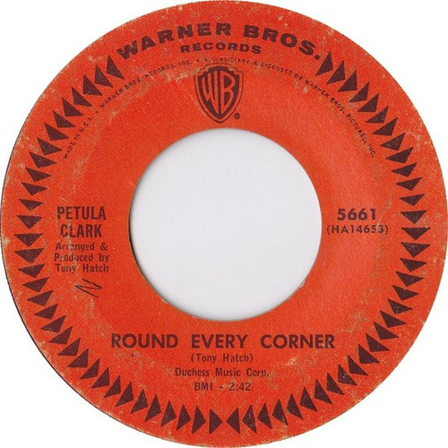 Petula Clark - Round Every Corner (7", Single, Styrene)
