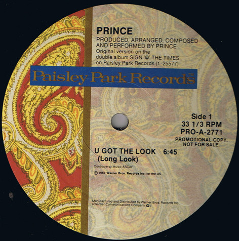 Prince - U Got The Look (12", Single, Promo)