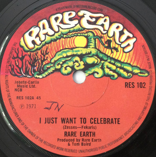 Rare Earth - I Just Want To Celebrate (7", Single)
