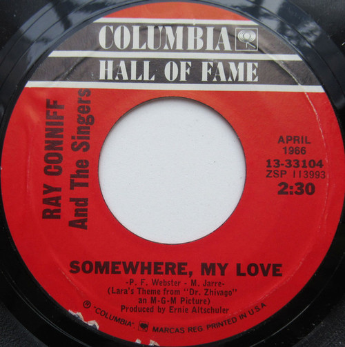 Ray Conniff And The Singers - Somewhere, My Love / Lookin' For Love (7", RE)