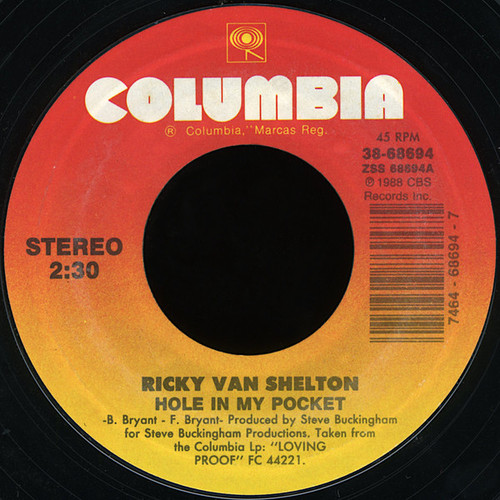 Ricky Van Shelton - Hole In My Pocket (7", Styrene, Car)