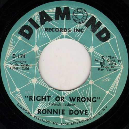 Ronnie Dove - Right Or Wrong / Baby, Put Your Arms Around Me (7")
