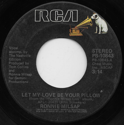 Ronnie Milsap - Let My Love Be Your Pillow (7", Single, Ind)