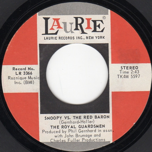 The Royal Guardsmen - Snoopy Vs. The Red Baron (7", Single, RE, Styrene)
