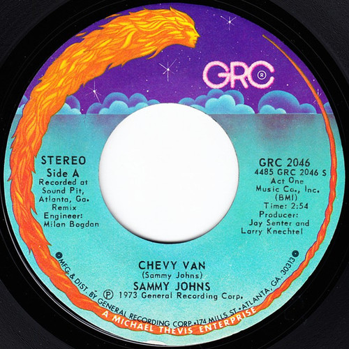 Sammy Johns - Chevy Van (7", Single, Styrene, PRC)