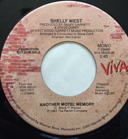 Shelly West - Another Motel Memory (7", Single, Promo)