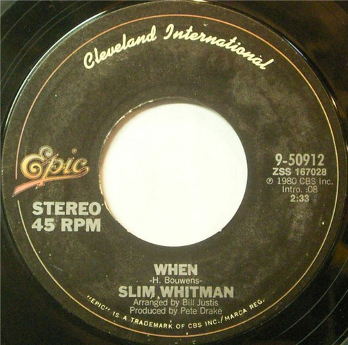Slim Whitman - When (7", Single)