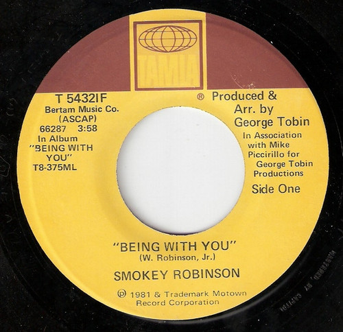 Smokey Robinson - Being With You (7", Single)
