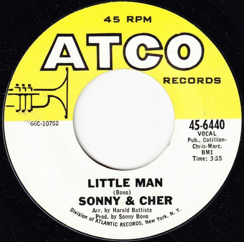 Sonny & Cher - Little Man (7", Styrene)